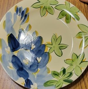 Texas Bluebonnet Wildflowers Ceramic Deep Dish Plate Bowl Blue Bonnets, 9.25"